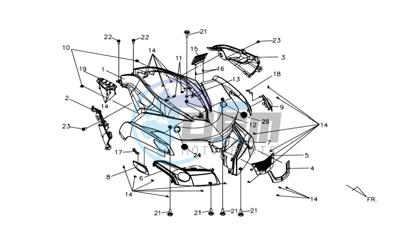 HEADLAMP CPL  / FR COWLING