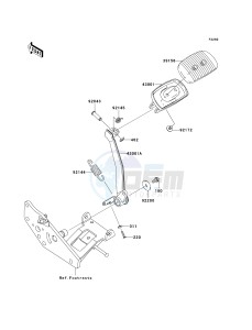 VN 1700 A [VULCAN 1700 VOYAGER] (9FA) A9FA drawing BRAKE PEDAL_TORQUE LINK