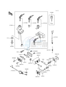 ZX 600 D [NINJA ZX-6] (D1) [NINJA ZX-6] drawing IGNITION SWITCH