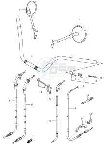 VL250 (E2) drawing HANDLE BAR (MODEL Y K1)