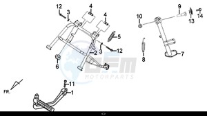 X'PRO 50 (45 Km/h) (AE05W9-EU) (E4) (L8-M1) drawing MAIN STAND KICK STARTER ARM