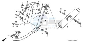 CBR125RWA France - (F / CMF WH) drawing EXHAUST MUFFLER