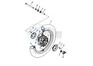 XV VIRAGO 750 drawing FRONT WHEEL