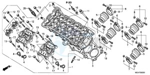 CBR600FAB CBR600F ABS E drawing CYLINDER HEAD