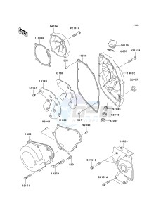 ZX 600E [ZX-6 NINJA ZZR 600] (E10-E13 E13 CAN ONLY) ZZR 600 drawing ENGINE COVER-- S- -