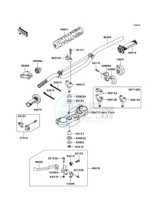 KX250F KX250YBF EU drawing Handlebar