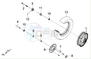 MIO 100 L6 drawing FRONT WHEEL / BRAKE DISC