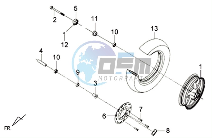 FRONT WHEEL / BRAKE DISC