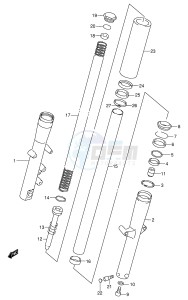 VL1500 (E2) drawing FRONT DAMPER (MODEL Y P37)