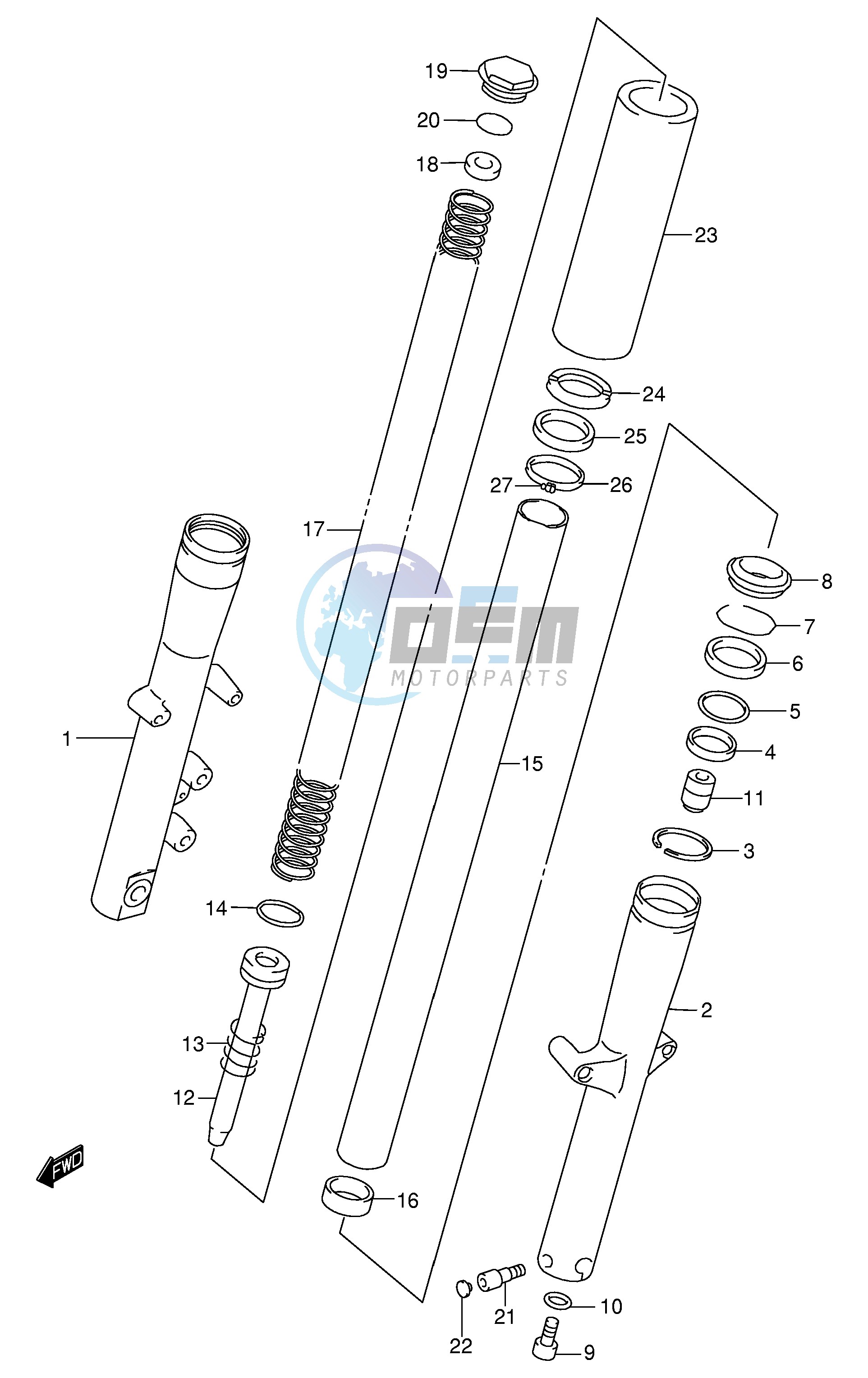 FRONT DAMPER (MODEL Y P37)