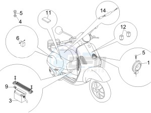 LX 50 4T drawing Control switches - Battery - Horn