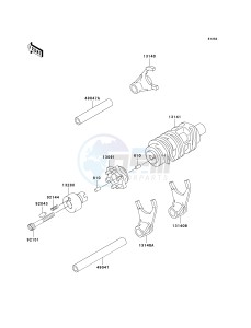 KLX 250 H [KLX250S] (H6F-H7F) H7F drawing GEAR CHANGE DRUM_SHIFT FORK-- S- -