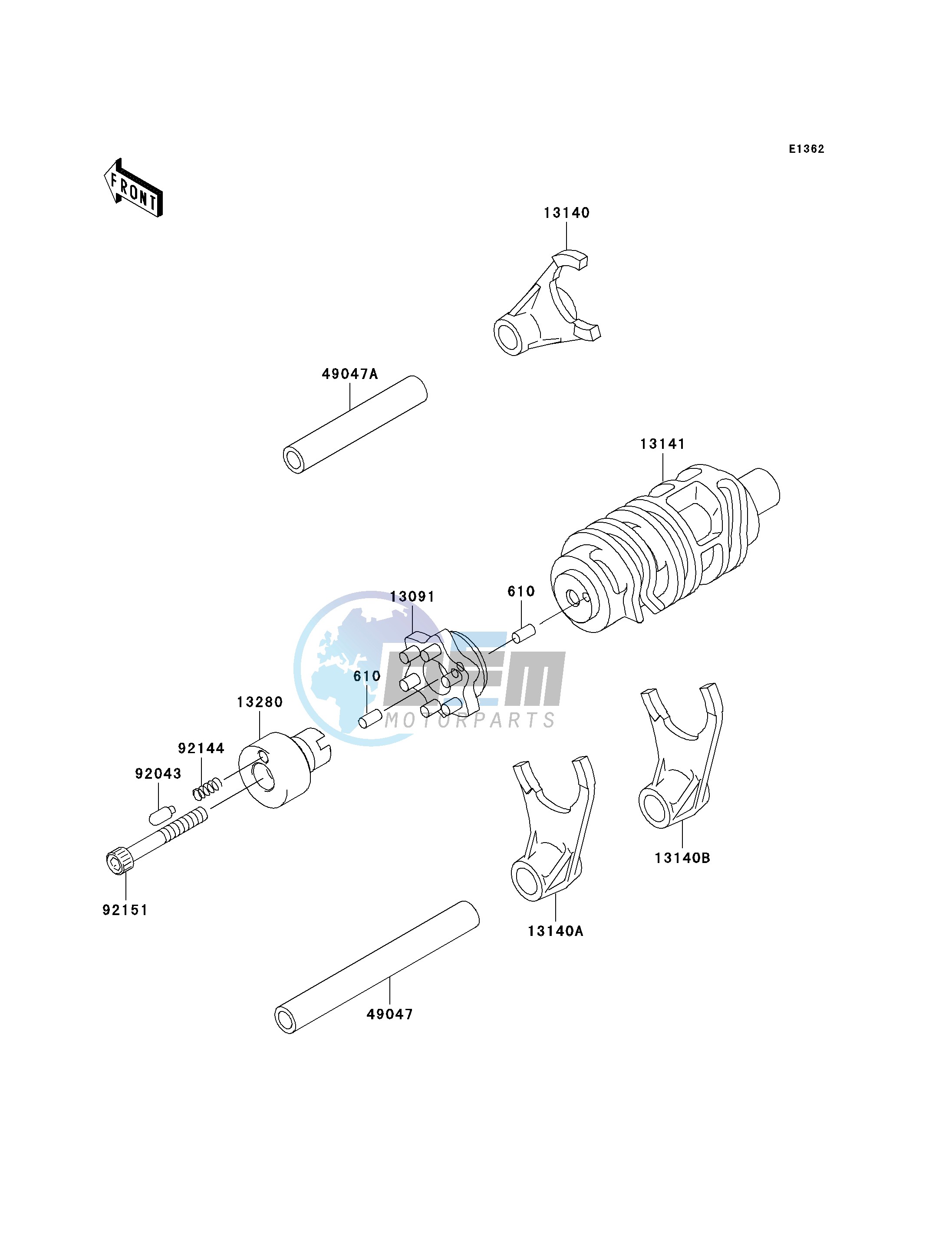 GEAR CHANGE DRUM_SHIFT FORK-- S- -