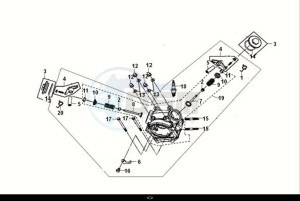 CROX 50 (AE05WB-EU) (E5) (M1) drawing CYLINDER HEAD