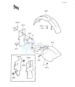 KX 125 B [KX125] (B1-B2) [KX125] drawing FENDERS