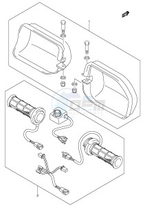 AN250 (E2) Burgman drawing KNUCKLE COVER (MODEL Y OPT)