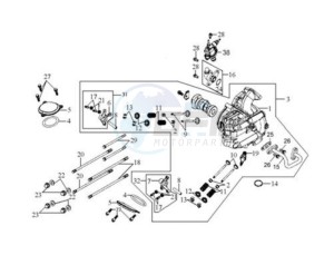 HD 125 drawing CYLINDER HEAD CPL   / THERMOSTAT