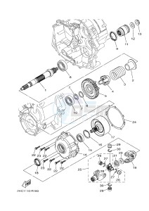 YXZ1000ES YXZ10YPSG YXZ1000R EPS SPECIAL EDITION (2HC1) drawing MIDDLE DRIVE GEAR