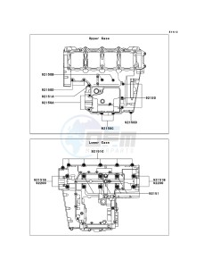 Z750 ABS ZR750MBF FR GB XX (EU ME A(FRICA) drawing Crankcase Bolt Pattern