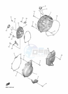 YZF600 YZF-R6 (BN6K) drawing CRANKCASE COVER 1