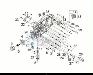 MAXSYM TL 508 (TL50W2-EU) (M2) drawing L. CRANK CASE / MAXSYM TL 508 (TL50W2-EU) (M2)