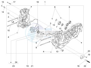 Liberty 125 iGet 4T 3V ie ABS (EMEA) drawing Crankcase