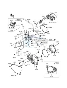 KLX450R KLX450AFF EU drawing Engine Cover(s)