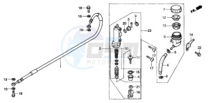 CR80R drawing REAR BRAKE MASTER CYLINDER (CR80RN/RP/RR)