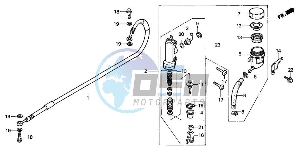 REAR BRAKE MASTER CYLINDER (CR80RN/RP/RR)