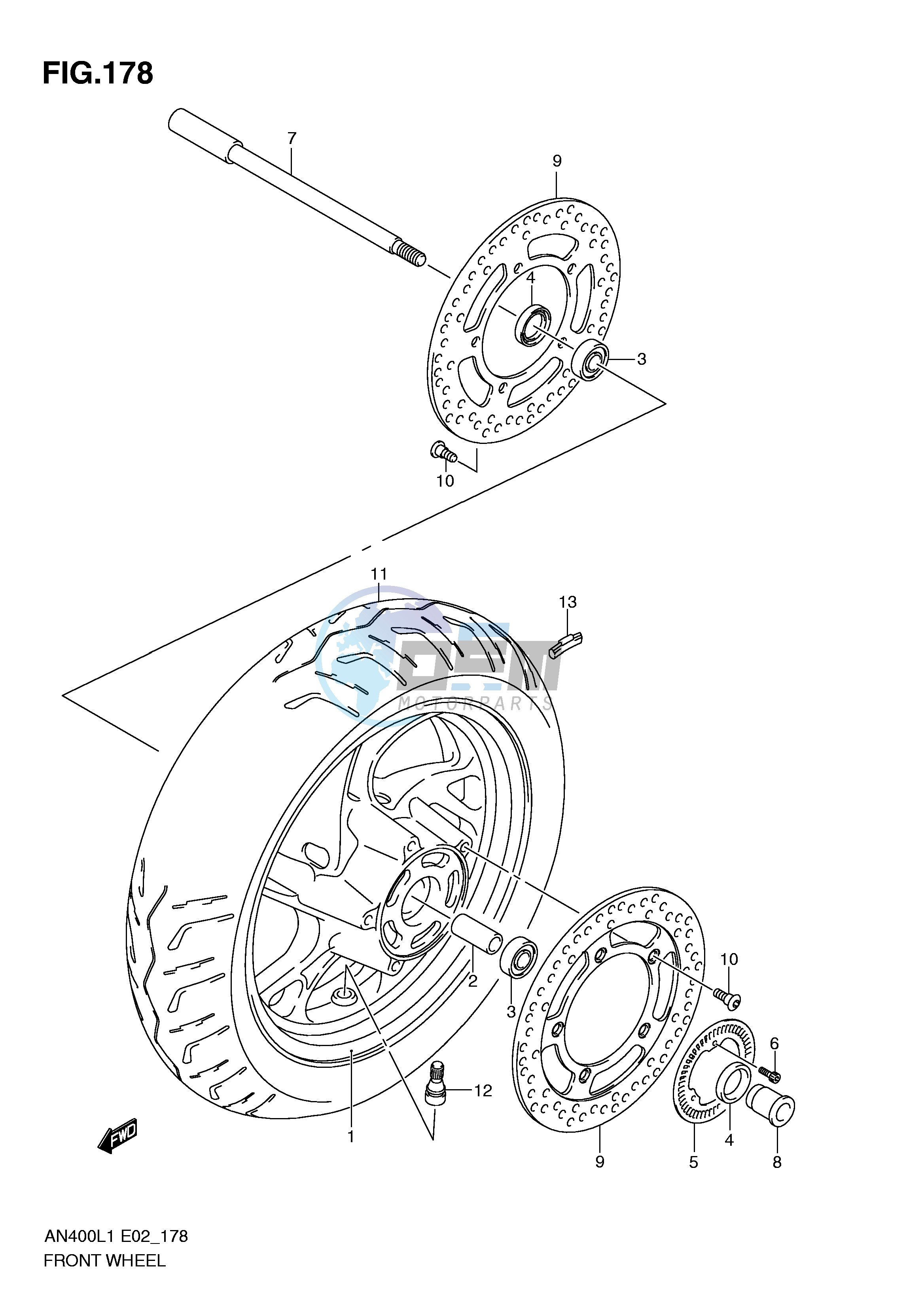 FRONT WHEEL (AN400ZAL1 E51)