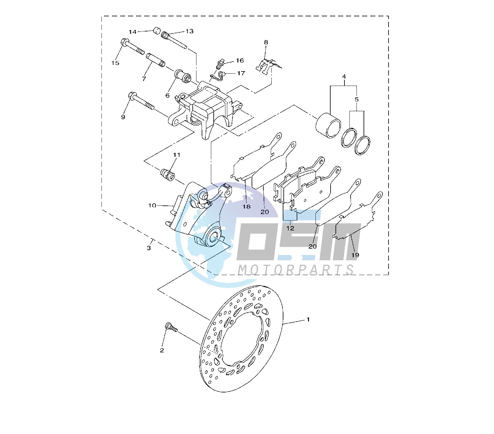 REAR BRAKE CALIPER