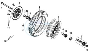 ORBIT II 50 drawing FRONT WHEEL