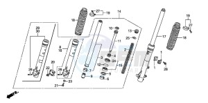 CRF230F drawing FRONT FORK