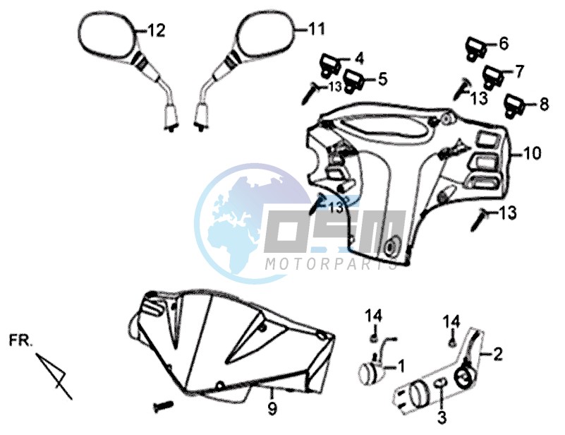 HEADLIGHTKAP / MIRRORS / CONTROLS