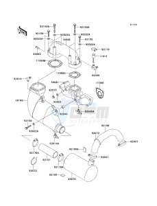 JT 1100 A [1100 STX] (A1) [1100 STX] drawing MUFFLER-- S- -