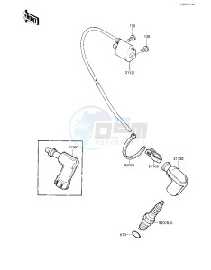 KX 80 E [KX80] (E1) [KX80] drawing IGNITION COIL