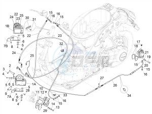 GTS 300 SUPER 4T 4V IE ABS E4 (EMEA) drawing Brakes pipes - Calipers (ABS)