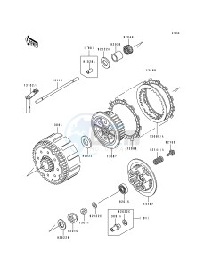 KX 250 H [KX250] (H1-H2) [KX250] drawing CLUTCH