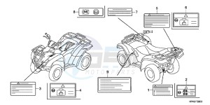 TRX420TMC drawing CAUTION LABEL