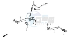 VFR750F drawing PEDAL (VFR750FR/FS/FT/FV)