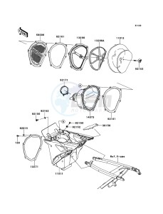 KX450F KX450FEF EU drawing Air Cleaner