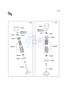 KX450F KX450FCF EU drawing Valve(s)