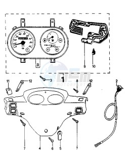 SPEEDAKE - 50 cc drawing DASHBOARD UNIT