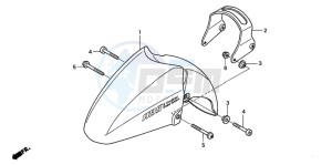 FJS600 SILVER WING drawing FRONT FENDER (FJS600A3/A4/A5)