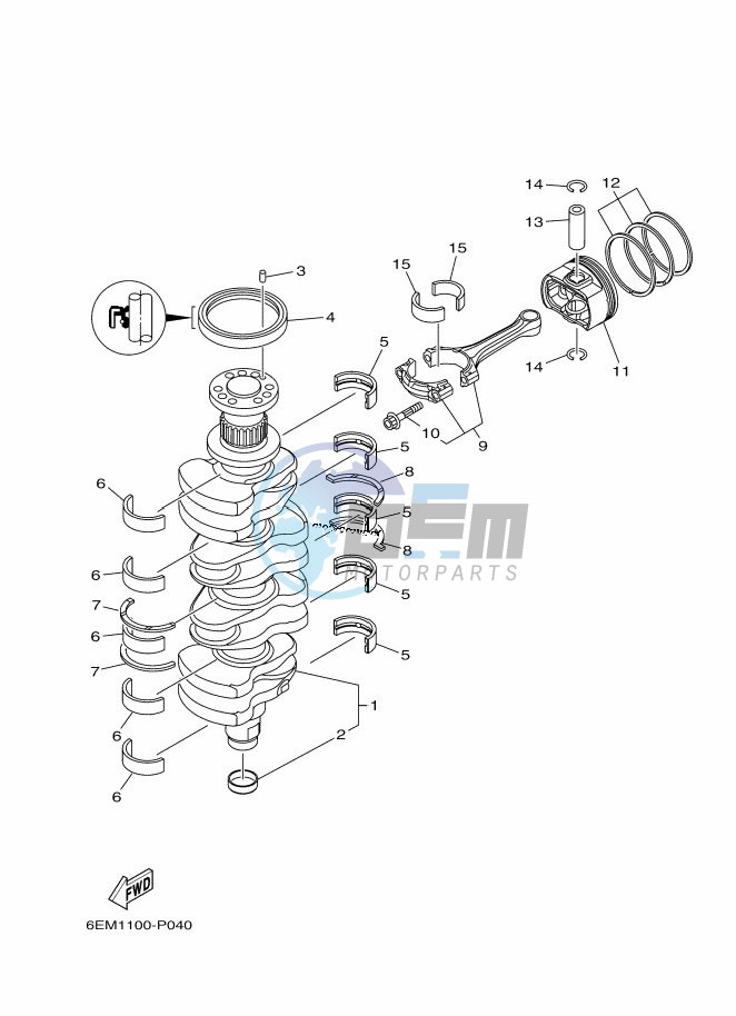 CRANKSHAFT--PISTON