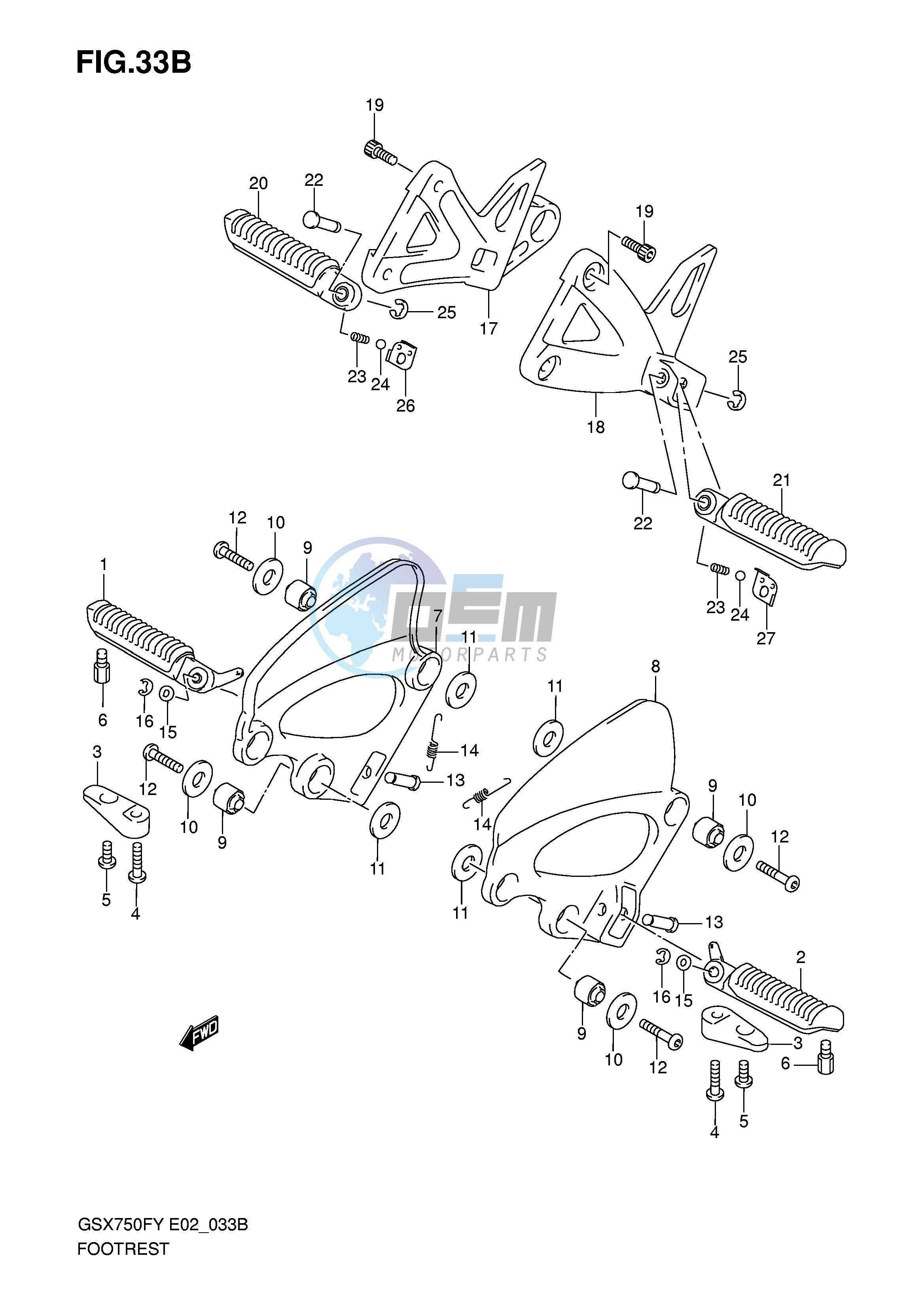 FOOTREST (MODEL K1 K2 K3)