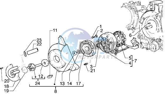 Flywheel magneto