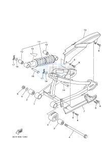 TT-R110E (B51F) drawing REAR ARM & SUSPENSION