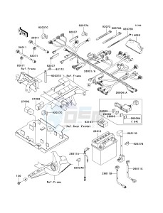 KVF 700 B [PRAIRIE 700 4X4 HARDWOODS GREEN HD] (B1-B2) [PRAIRIE 700 4X4 HARDWOODS GREEN HD] drawing CHASSIS ELECTRICAL EQUIPMENT