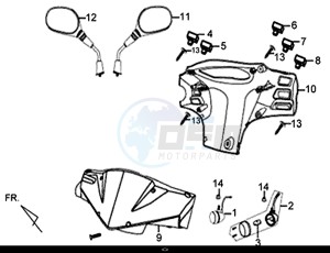 X'PRO 50 (45 Km/h) (AE05W9-EU) (E4) (L8-M1) drawing HANDLE PIPE HANDLE COVER